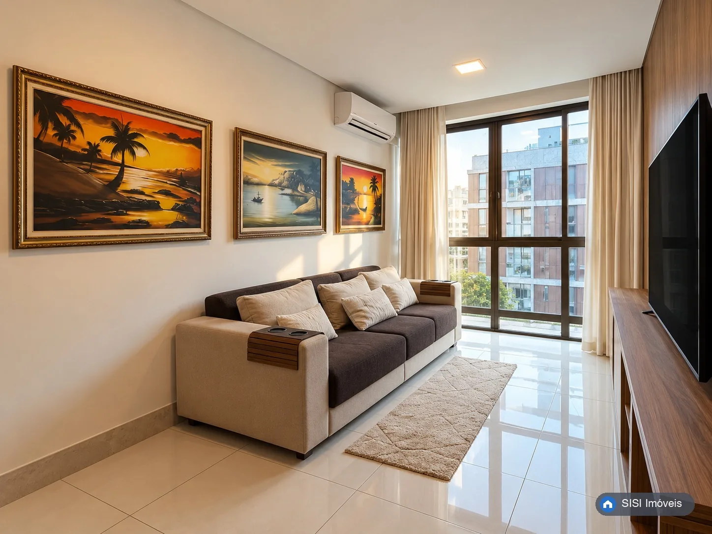 Apartamento para alugar na SQNW 106, Noroeste | 2 quartos, 78 m², 2 vagas: Sala — imagem ilustrativa